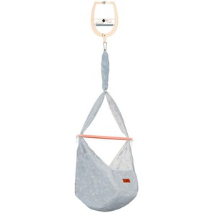 Federwiege Dreamcatcher , Blau, Beige , Metall, Textil , 30x166x137 cm , Feder mit Sicherheitsseil , Babymöbel, Babybetten, Stubenwagen & Wiegen, Federwiegen