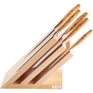 Felix Solingen Magnet-Messerblock SIZE S OLIVE (6tlg), Messerblock, Spick-, Zubereitungs-, Santuko-, Koch- und Brotmesser