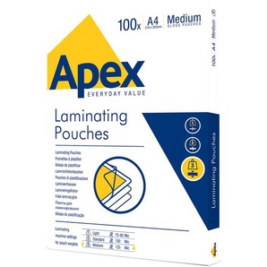 Fellowes Laminierfolie »Apex«, 125 Mikron, 100er Pack