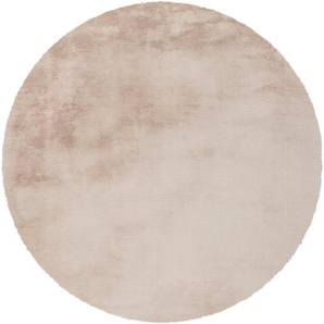 Fellteppich Alvin, andas, rund, Höhe: 45 mm, Teppich-Kaninchenfell-Optik, Kunstfell