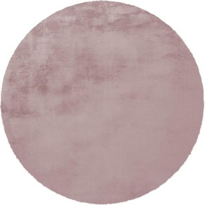 Fellteppich Alvin, andas, rund, Höhe: 45 mm, Teppich-Kaninchenfell-Optik, Kunstfell
