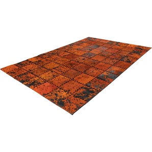 Fellteppich CALO-DELUXE Rankel 205 Teppiche Gr. B/L: 120 cm x 170 cm, 5 mm, 1 St., orange Esszimmerteppiche echtes Rinderfell, Wohnzimmer