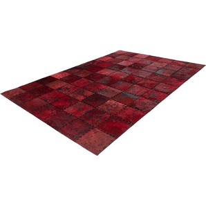 Fellteppich CALO-DELUXE Rankel 205 Teppiche Gr. B/L: 160 cm x 230 cm, 5 mm, 1 St., rot Esszimmerteppiche echtes Rinderfell, Wohnzimmer
