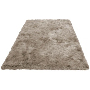 Fellteppich GUIDO MARIA KRETSCHMER HOME&LIVING Triana Teppiche Gr. B/L: 160 cm x 230 cm, 60 mm, 1 St., grau (taupe) Esszimmerteppiche Kunstfell, Unifarben, Teppiche für Wohnzimmer, Schlafzimmer, Esszimmer