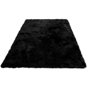Fellteppich GUIDO MARIA KRETSCHMER HOME&LIVING Triana Teppiche Gr. B/L: 160 cm x 230 cm, 60 mm, 1 St., schwarz Esszimmerteppiche Kunstfell, Unifarben, Teppiche für Wohnzimmer, Schlafzimmer, Esszimmer