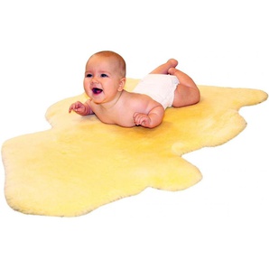 Fellteppich HEITMANN FELLE Baby-Lammfell Teppiche Gr. B/L: 50 cm x 80 cm, 30 mm, 1 St., beige Kinder Kinderzimmerteppiche echtes Lammfell, waschbar, Kinderzimmer