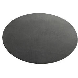 Fellteppich LEONIQUE Balu, Nachhaltiger Kunstfell Teppich, Modern Teppiche Gr. Ø 180 cm, 20 mm, 1 St., grau (anthrazit) Esszimmerteppiche Kaninchenfell-Haptik, Langflor, Schlafzimmer, Wohnzimmer, Kinderzimmer