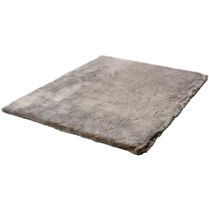 Fellteppich OBSESSION My Samba 495 Teppiche Gr. B/L: 160 cm x 230 cm, 40 mm, 1 St., grau (taupe) Esszimmerteppiche Kunstfell, handgetuftet, changierende Farben, Hochflor, kuschelig