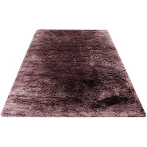 Fellteppich OBSESSION My Samba 495 Teppiche Gr. B/L: 160 cm x 230 cm, 40 mm, 1 St., lila (mauve) Esszimmerteppiche Kunstfell, handgetuftet, changierende Farben, Hochflor, kuschelig