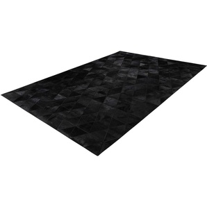 Fellteppich PADIRO Lavin 325 Lederteppich Teppiche Gr. B/L: 120 cm x 170 cm, 8 mm, 1 St., schwarz Esszimmerteppiche 100 % Rindslederfell, Unikat
