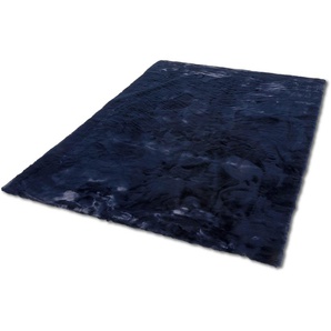 Fellteppich SCHÖNER WOHNEN-KOLLEKTION Tender Teppiche Gr. B/L: 120 cm x 180 cm, 26 mm, 1 St., blau (nachtblau) Esszimmerteppiche besonders weich durch Microfaser, Kunstfell, waschbar, Wohnzimmer