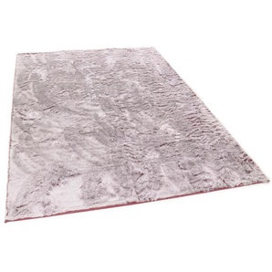 Fellteppich TOM TAILOR HOME Furry Teppiche Gr. B/L: 160 cm x 230 cm, 25 mm, 1 St., lila (beere) Esszimmerteppiche Kunstfell, Hochflor, extrem weiche Haptik