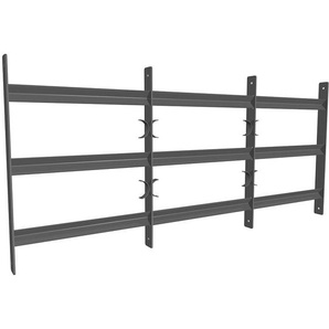 Fenstergitter Einbruchschutz Balkongeländer Stabgeländer 45x50-90CM Stahl Safe Sicherheitsgitter aus Stahl