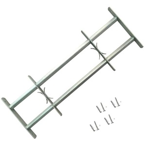 Fenstergitter Verstellbar mit 2 Querstäben 1000-1500 mm