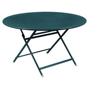 Fermob Gartentisch Caractére 128 cm rund Farbe acapulcoblau - Stahl beschichtet