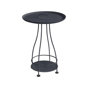 Fermob Kleiner Tisch Happy Hours - in anthrazit Stahl mit Aluplatte