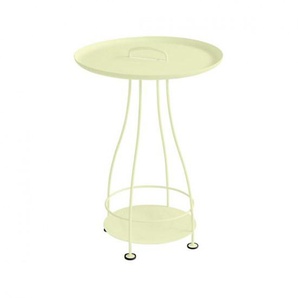 Fermob Kleiner Tisch Happy Hours - in Zitronensorbet Stahl mit Aluplatte