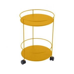 Fermob Servierwagen Guinguette rollbar rund, honig Stahl beschichtet