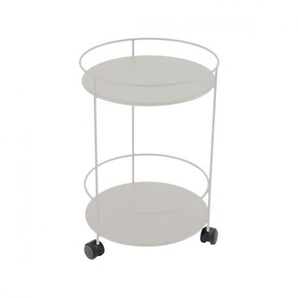 Fermob Servierwagen Guinguette rollbar rund, lehmgrau Stahl beschichtet