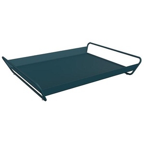 Fermob Tablett Alto 53x38,5 cm im Farbton acapulcoblau - Stahlblech pulverbeschichtet