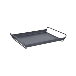 Fermob Tablett Alto 53x38,5 cm im Farbton anthrazit - Stahlblech pulverbeschichtet