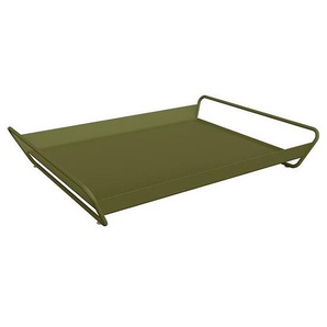 Fermob Tablett Alto 53x38,5 cm im Farbton pesto - Stahlblech pulverbeschichtet