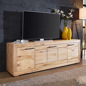 Fernsehmöbel aus Wildeiche Massivholz Klappe