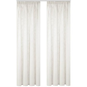 Fertiggardine Softy 2er-Set 140 x 225cm Weiß/Wollweiß