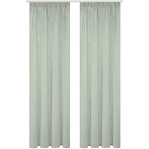 Fertigvorhang Softy, Salbeigrün, Textil, Uni, 140x160 cm, für Stange und Schiene geeignet, mit Kombiband, Wohntextilien, Gardinen & Vorhänge, Fertiggardinen, Fertiggardinen