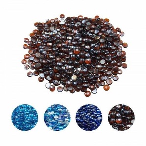 Feuerglas, 4,5 kg hochtemperaturbeständige Glassteine, 19 mm Feuerstellen-Glasperlen, Feuerstelle Glasfelsen, rauchfreies Kaminglas, Feuerkristall, Feuerperlen, für Kamin Bernsteinfarbe FHBLBYBLZ34ITDE8J001V0