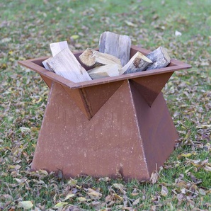Feuerschale, Rost, Metall, 55x44x55 cm, Freizeit, Campingzubehör, Feuerschalen