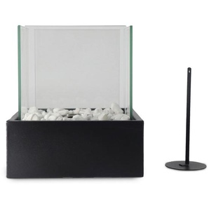 Feuerstelle Calienta, Schwarz, Metall, 21x30x21 cm, Kleinmöbel, Kamine & Zubehör, Kaminöfen