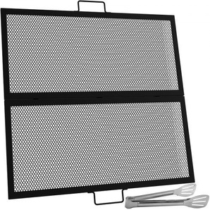 Feuerstellen Grillrost faltbare quadratische Grillroste 914 x 914 mm, robuster X-Marks-BBQ-Grill mit tragbarem Griff und massivem Stahl für Lagerfeuerpartys und Zusammenkünfte im Freien FXWZLPYCH3636X1N1V0