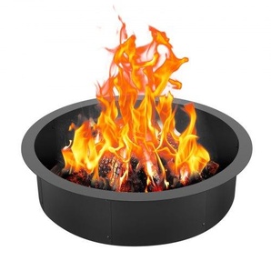 Feuerstellenring, 35 Zoll Außendurchmesser/31 Zoll Innendurchmesser, 10 Zoll hohe Feuerstelleneinlage, robuste Karbonstahl-Auskleidung, DIY-Lagerfeuerring über oder im Boden, für Outdoor-Camping, Lagerfeuer YXHH31INCH158OEESV0