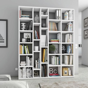 Raumteilerregal FIF MÖBEL TOR390-6 Regale weiß (creme weiß) Raumteiler-Regale Regale Breite 190 cm