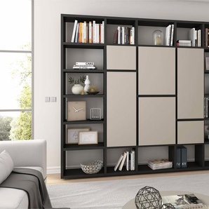 Raumteilerregal FIF MÖBEL TOR501 Regale braun (schwarzbraun, beige matt) Raumteiler-Regale Regale Breite 272 cm