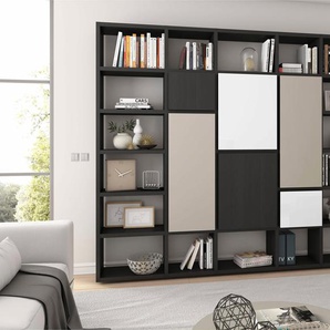 Raumteilerregal FIF MÖBEL TOR503 Regale bunt (schwarzbraun, multi) Raumteiler-Regale Regale Breite 272 cm