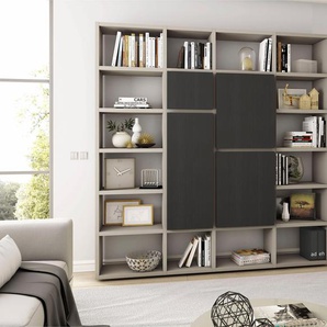 Raumteilerregal FIF MÖBEL TOR510 Regale braun (beige matt, schwarzbraun) Raumteiler-Regale Regale Breite 227 cm
