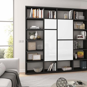 Raumteilerregal FIF MÖBEL TOR510 Regale weiß (schwarzbraun, hochglanz) Raumteiler-Regale Regale Breite 227 cm