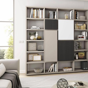 Raumteilerregal FIF MÖBEL TOR513 Regale bunt (beige matt, multi) Raumteiler-Regale Regale Breite 227 cm