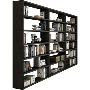 Raumteilerregal FIF MÖBEL Toro Regale braun (eiche dekor schwarzbraun) Raumteiler-Regale Regale 18 Fächer, Breite 275,8 cm