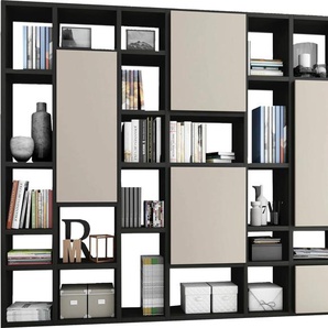 Raumteilerregal FIF MÖBEL TORO 520-3 Regale braun (schwarzbraun, beige matt) Raumteiler-Regale Regale Breite 295 cm