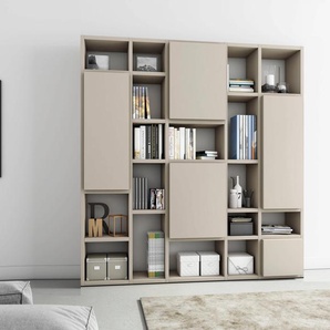 Raumteilerregal FIF MÖBEL TORO 530-1 Regale beige (beige matt) Raumteiler-Regal Raumteiler-Regale Regale Breite 224 cm