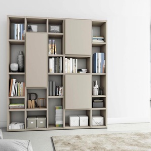 Raumteilerregal FIF MÖBEL TORO 540-1 Regale beige (beige matt) Raumteiler-Regal Raumteiler-Regale Regale Breite 214 cm