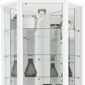 fif möbel Eckvitrine TRIO Höhe ca. 172 cm, ink. Beleuchtung Eckvitrine/Glasvitrine 1x Glastür, perfekt für Sammler, Sammlervitrine