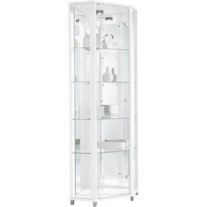 fif möbel Eckvitrine TRIO Höhe ca. 172 cm, ink. Beleuchtung Eckvitrine/Glasvitrine 1x Glastür, perfekt für Sammler, Sammlervitrine