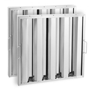 Filter für gewerbliche Dunstabzugshauben Dunstabzugshaubenfilter 493 x 493 x 45 mm aus Edelstahl für Restaurants, für fettabweisende Dunstabzugshauben für gewerbliche Küchen, 4 Rillen, 2 Stk. SYYYZLYQ2020WGXKEV0