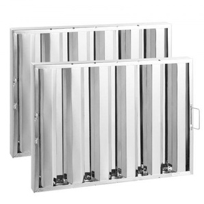 Filter für gewerbliche Dunstabzugshauben Dunstabzugshaubenfilter 622 x 493 mm aus Edelstahl für Restaurants, für fettabweisende Dunstabzugshauben für gewerbliche Küchen, 5 Rillen, 2 Stk. SYYYZLYQ2520QOXTYV0