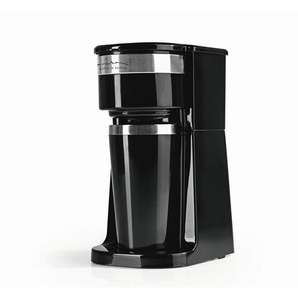 Filterkaffeemaschine, Schwarz, Silber, Metall, Kunststoff, 0,420 L, 12.5x24.5x17.5 cm, Küchengeräte, Kaffeemaschinen & Zubehör