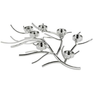 Fink Teelichthalter , Silber , Metall , 60x13.3x43 cm , zum Hängen, Stellen , Dekoration, Windlichter & Kerzenhalter, Teelichthalter